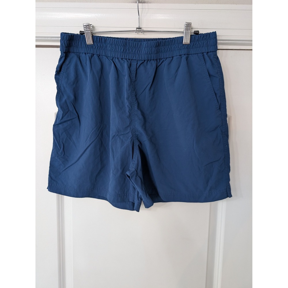 United by Blue mens XL Navy Blue Recycled Nylon Elastic Waist Hiking Shorts